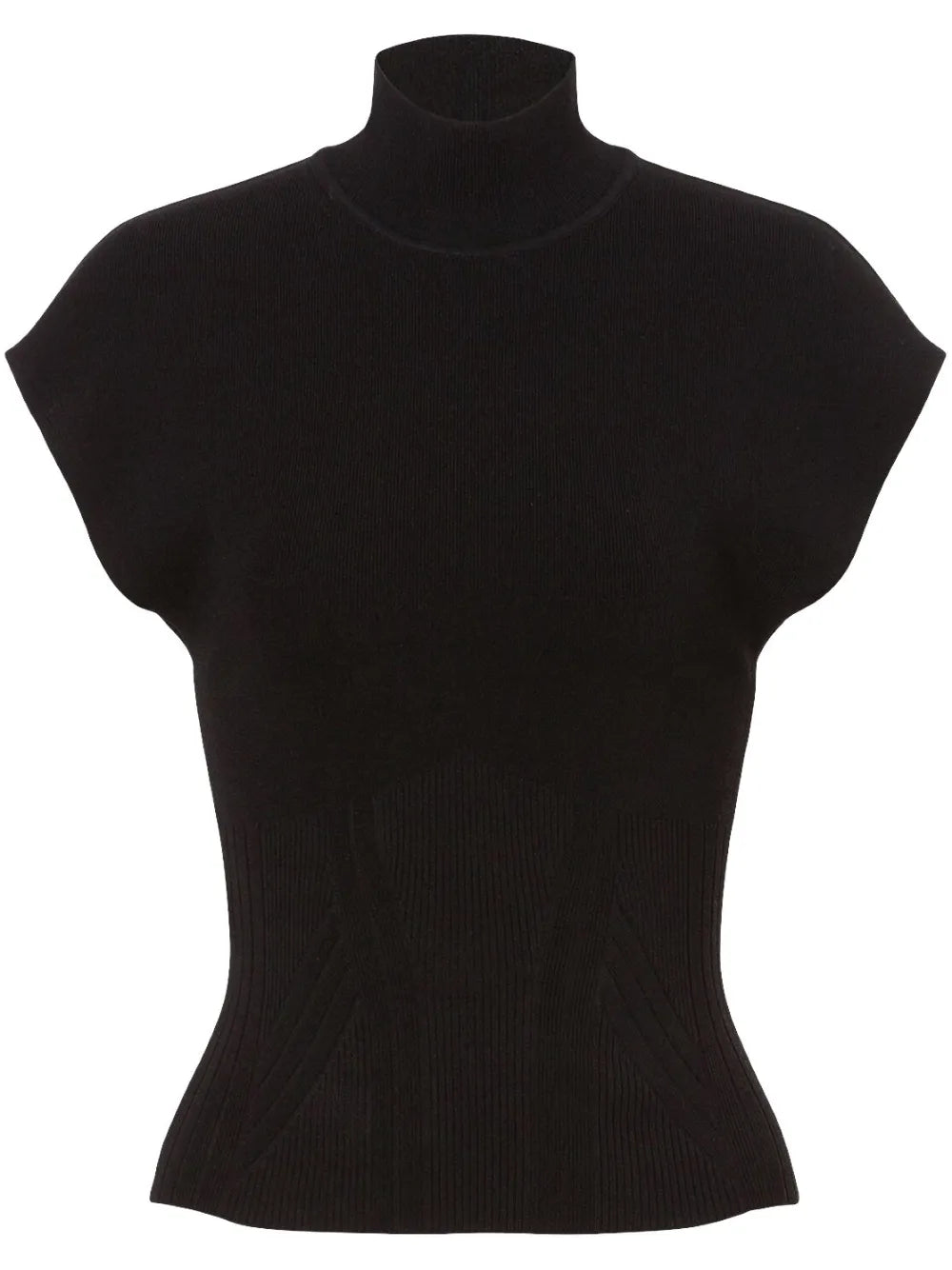 Ribbed-Knit Turtleneck Top