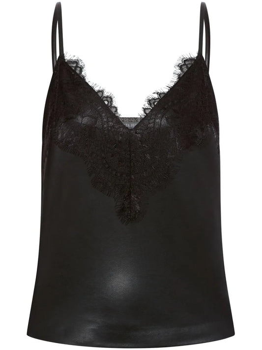 Lace-Detail Panelled Top