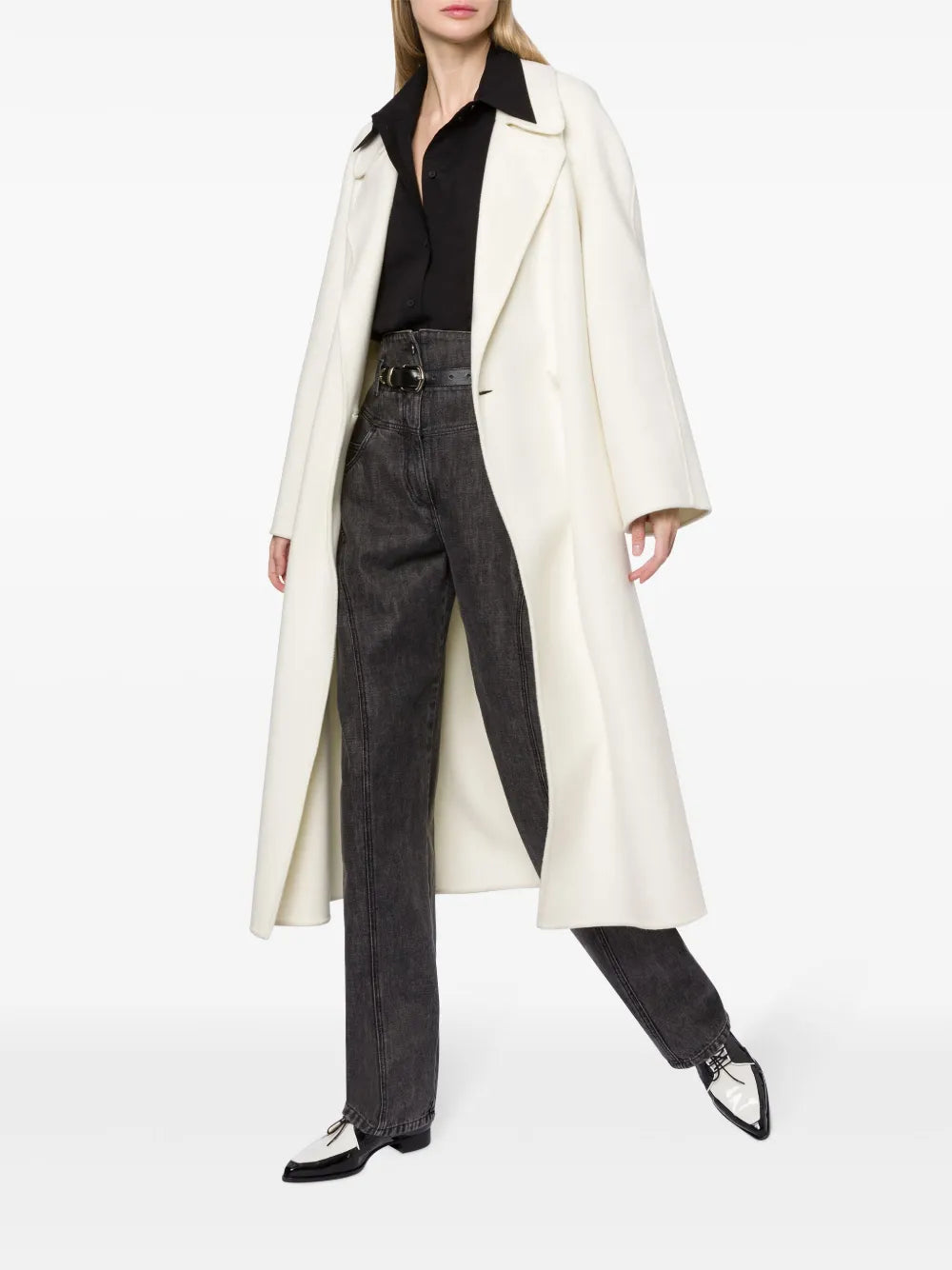 Belted Wool-Cashmere Coat
