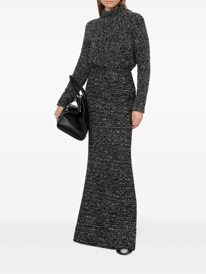 High-Neck Bouclé Jumper