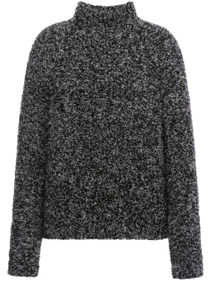 High-Neck Bouclé Jumper