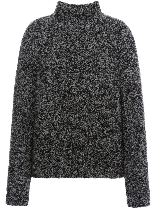 High-Neck Bouclé Jumper