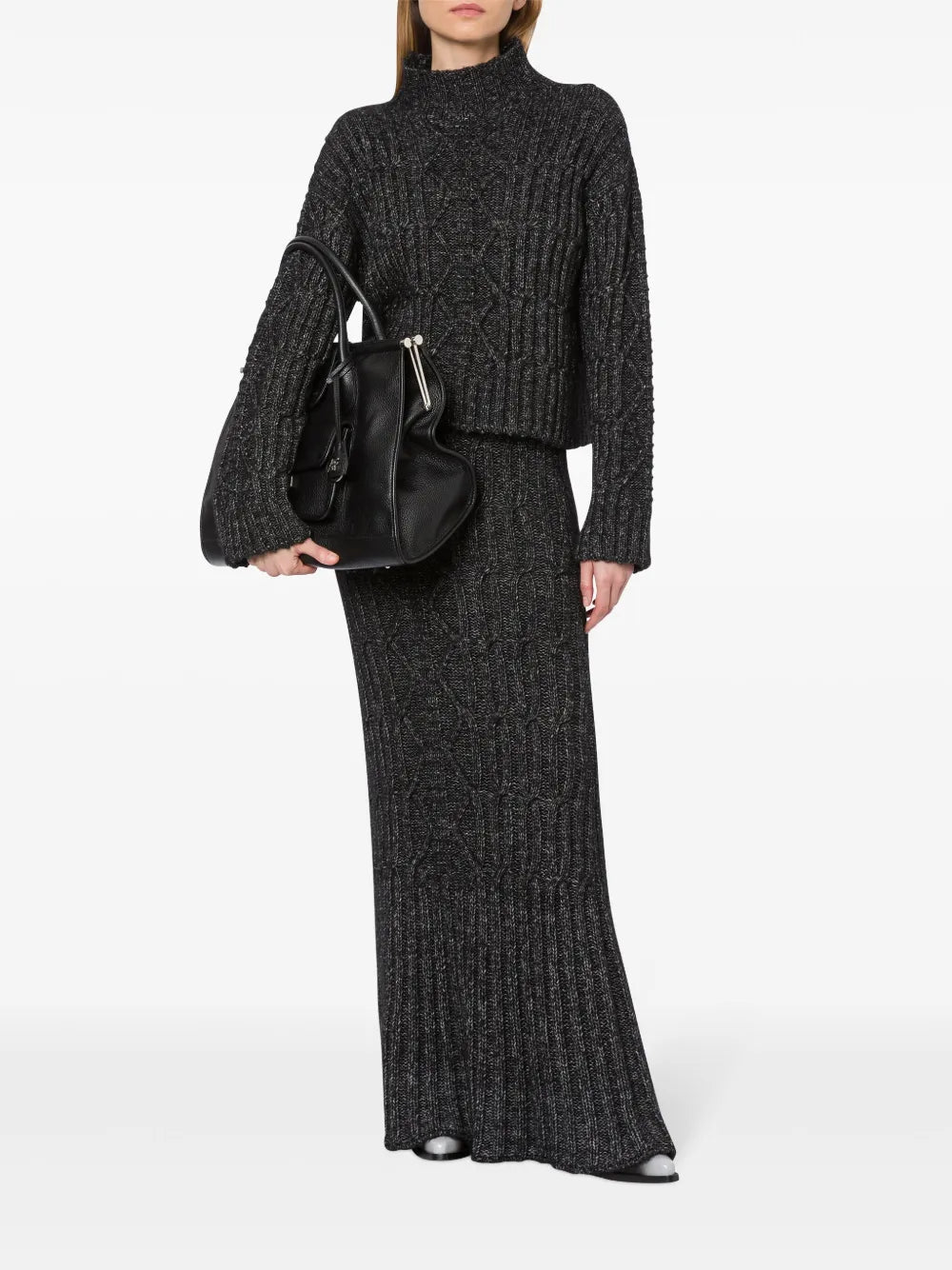 High-Neck Chunky-Knit Jumper