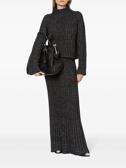 High-Neck Chunky-Knit Jumper