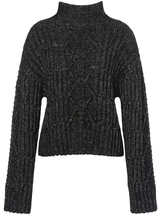 High-Neck Chunky-Knit Jumper