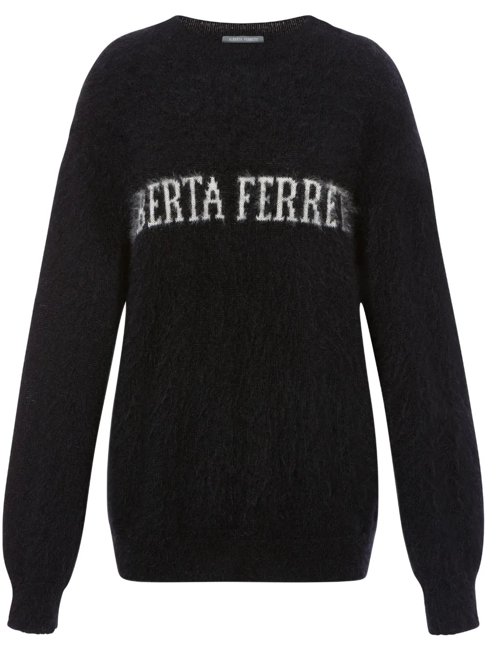 Logo-Intarsia Brushed Jumper