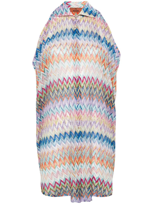 Cut-Out Zigzag Shirt