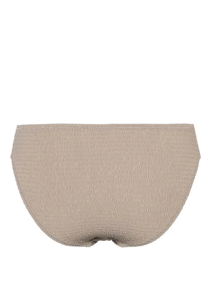 Mid-Rise Smocked Bikini Bottoms