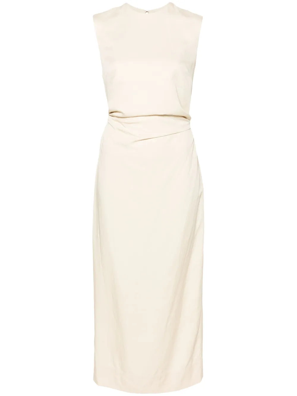Tie-Waist Sleeveless Midi Dress