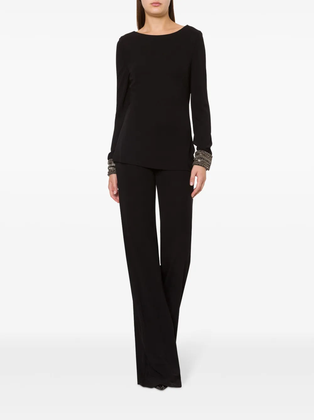 Wide-Leg Cady Trousers