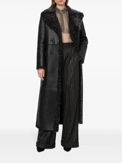 Double Breasted Sheepskin Coat