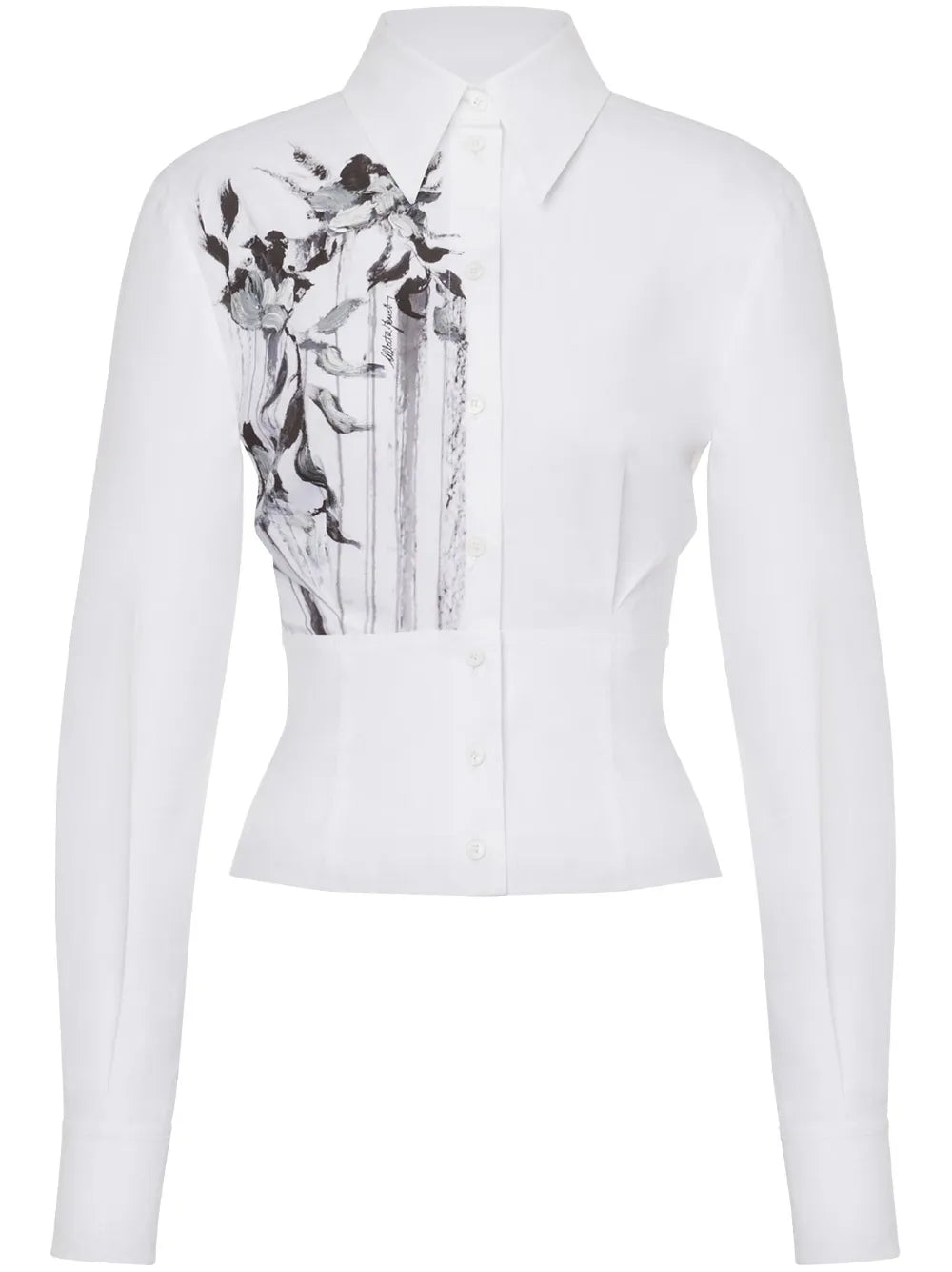 Floral-Print Cotton-Blend Shirt