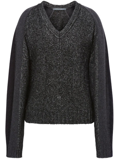 V-Neck Panelled Jumper