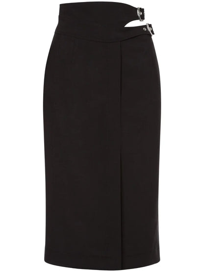 Buckled Pencil Skirt