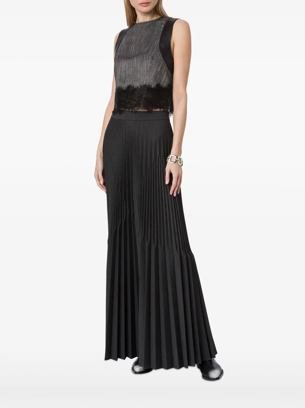 Sleeveless Lace-Detail Top