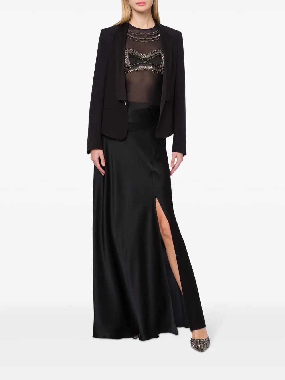 Enver Satin Tuxedo Jacket