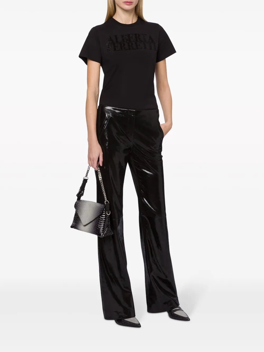 Crystal-Logo Cotton T-Shirt