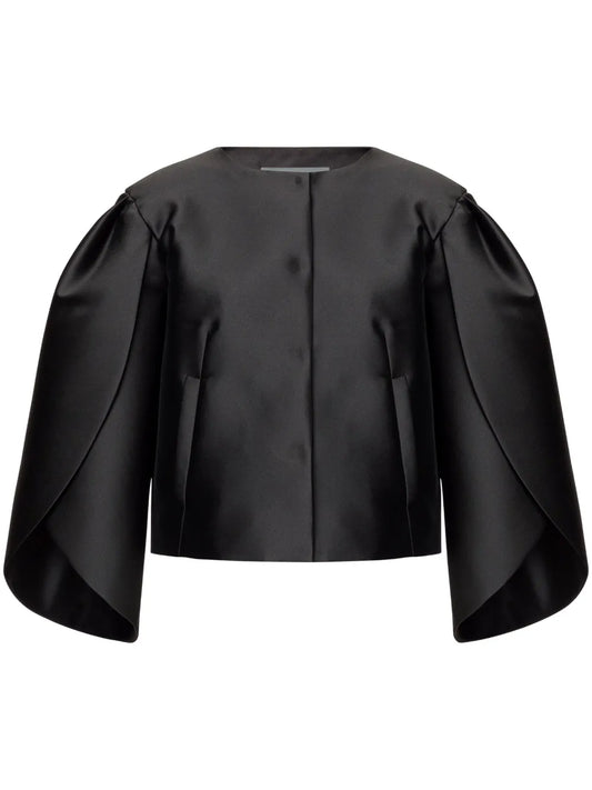 Petal-Sleeve Mikado Jacket