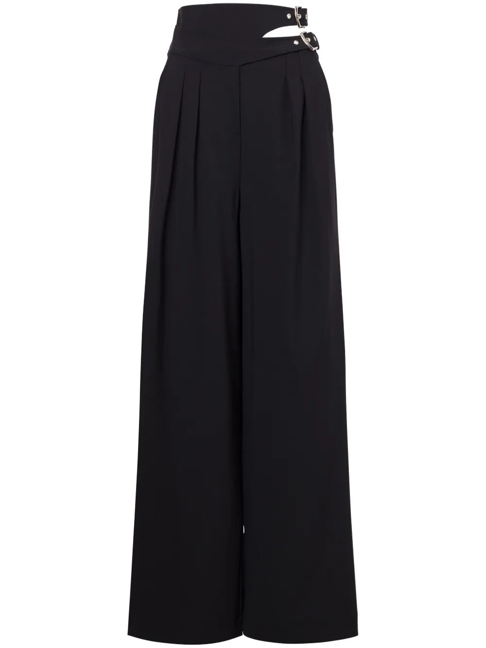 Cut-Out Buckle-Fastening Palazzo Pants