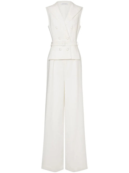 Double-Breasted Wide-Leg Jumpsuit