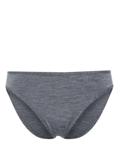 Mélange-Effect Bikini Bottom