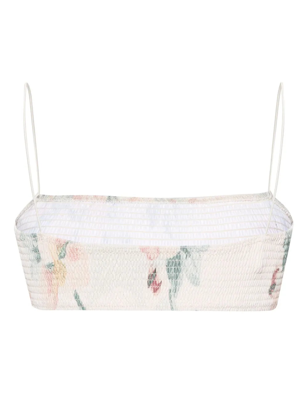 Smocked Bandeau Bikini Top
