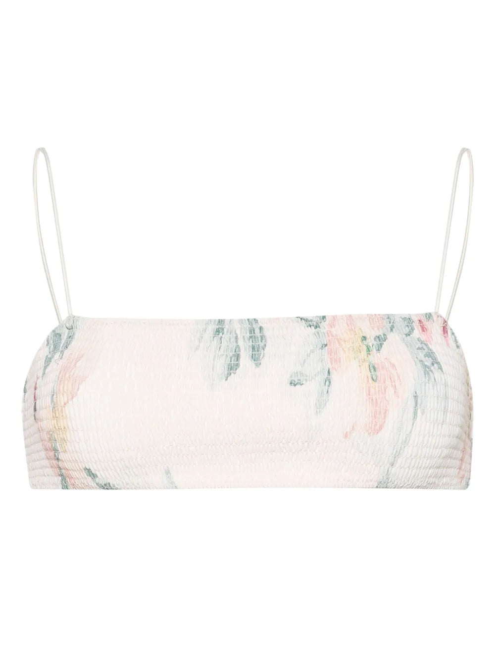 Smocked Bandeau Bikini Top