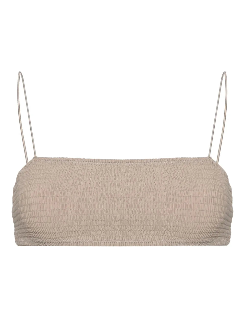 Smocked Bandeau Bikini Top