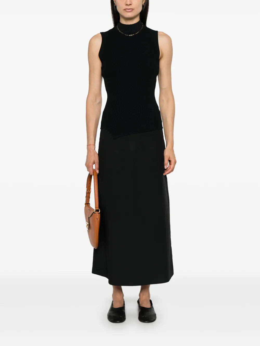 Virola Poplin Midi Skirt