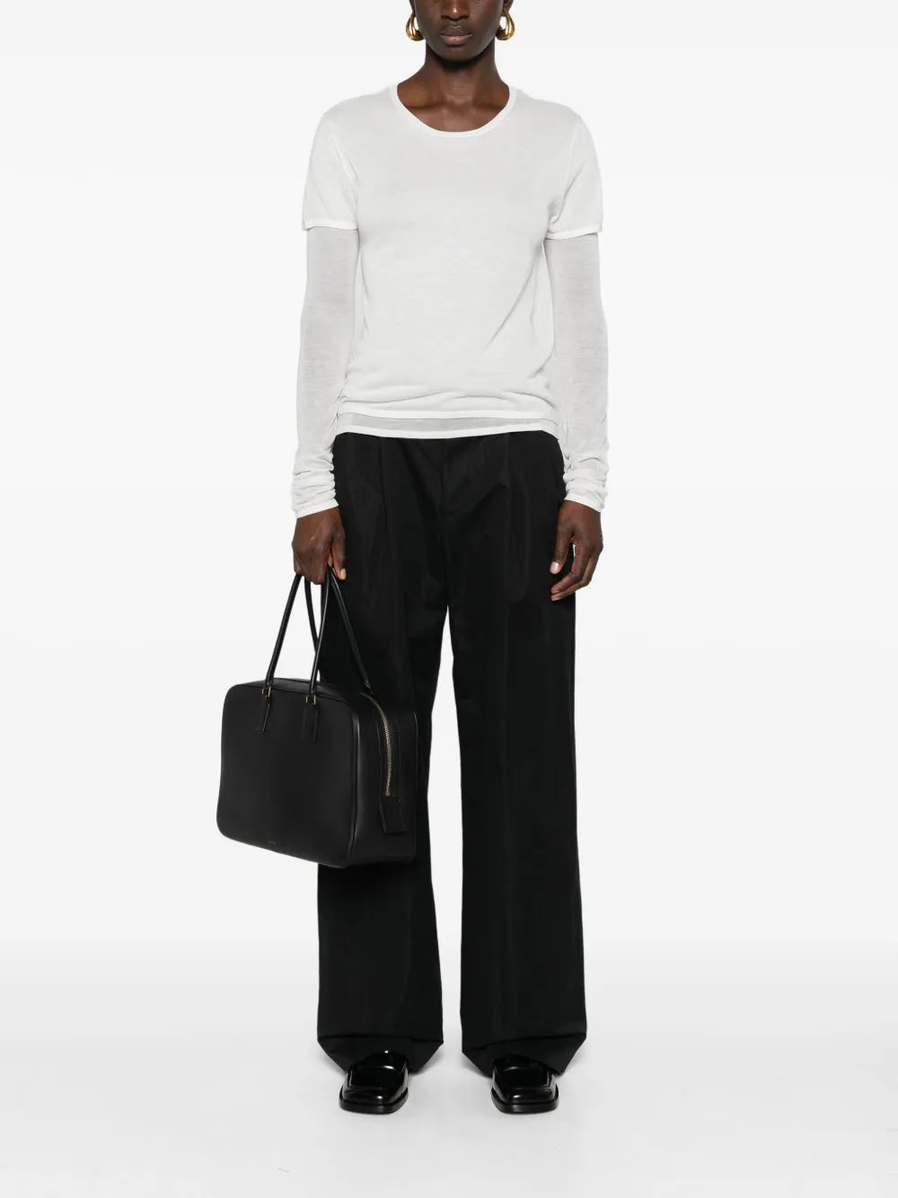 Layered Fine-Knit Jumper