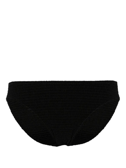 Mid-Rise Smocked Bikini Bottoms