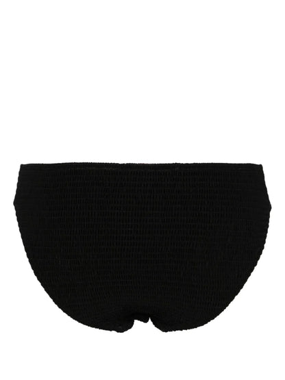 Mid-Rise Smocked Bikini Bottoms