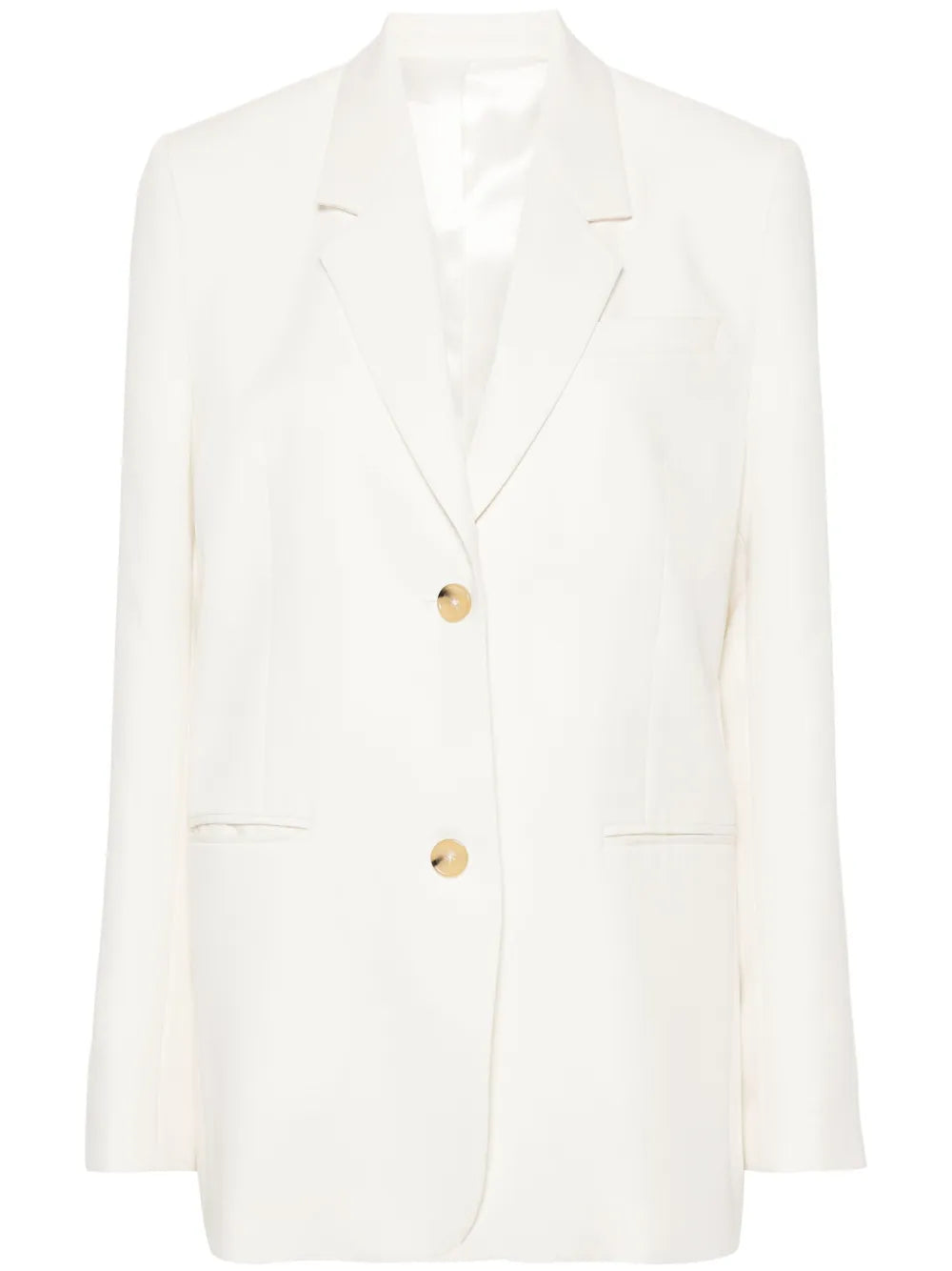 Notched-Lapels Single-Breasted Blazer