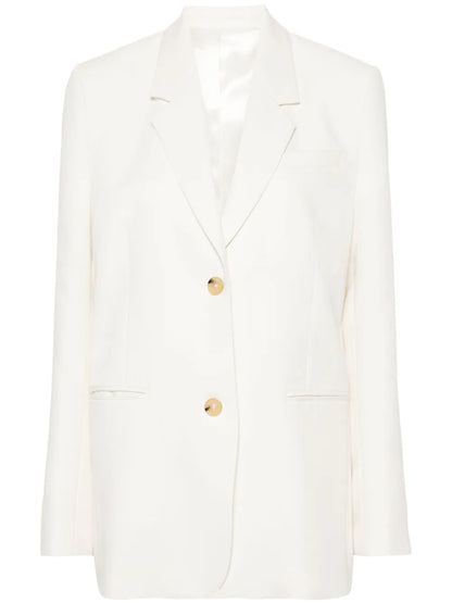 Notched-Lapels Single-Breasted Blazer