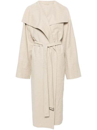 Signature Linen-Blend Midi Coat