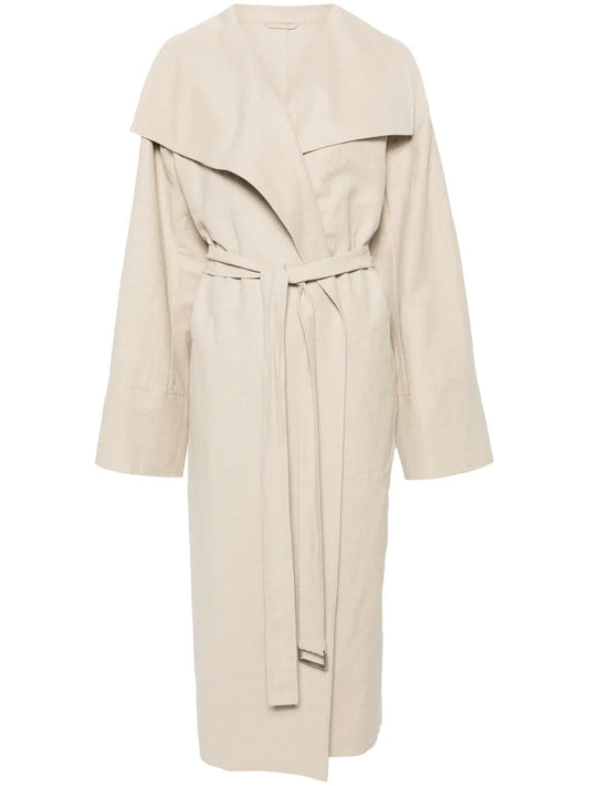 Signature Linen-Blend Midi Coat