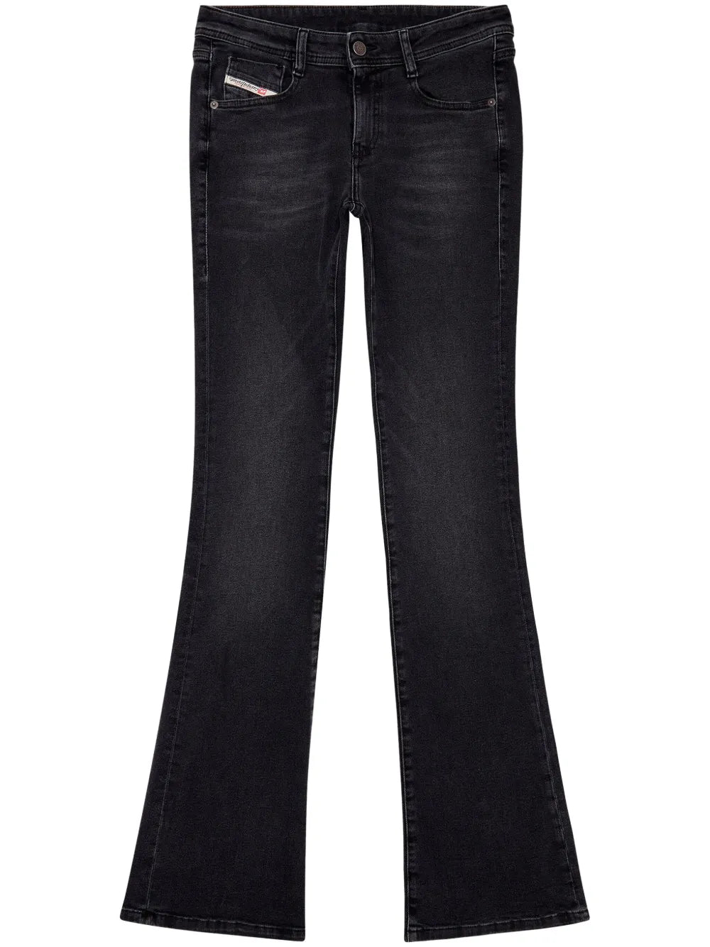 Flared Cotton Blend Jeans