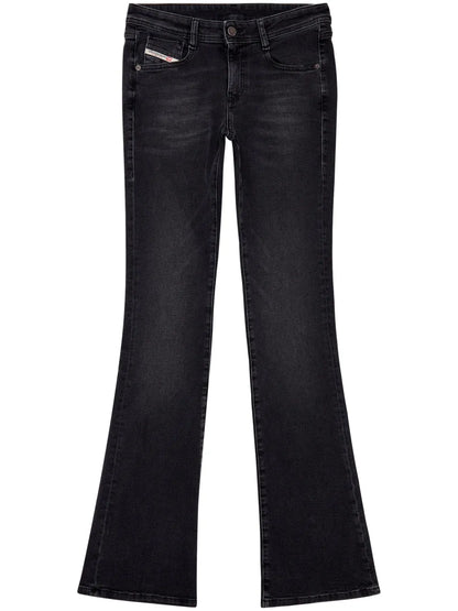 Flared Cotton Blend Jeans