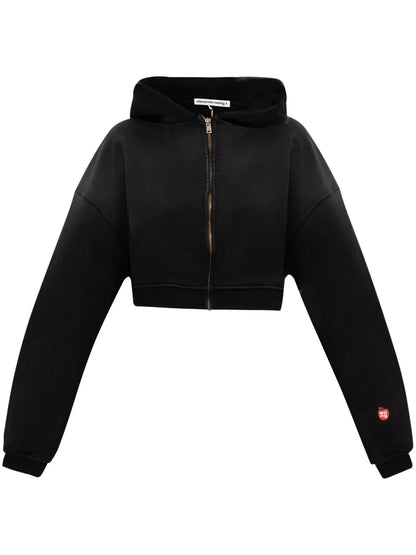 Zip-Up Cropped Hoodie