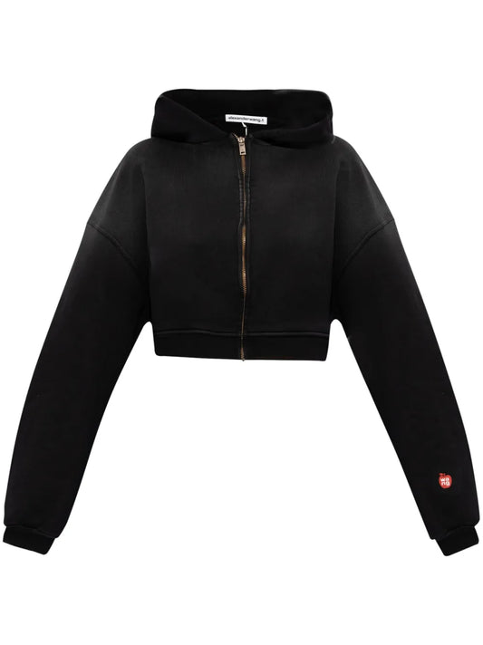 Zip-Up Cropped Hoodie