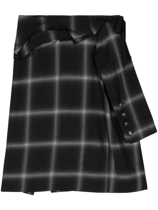 Birkin Plaid Wool Skirt