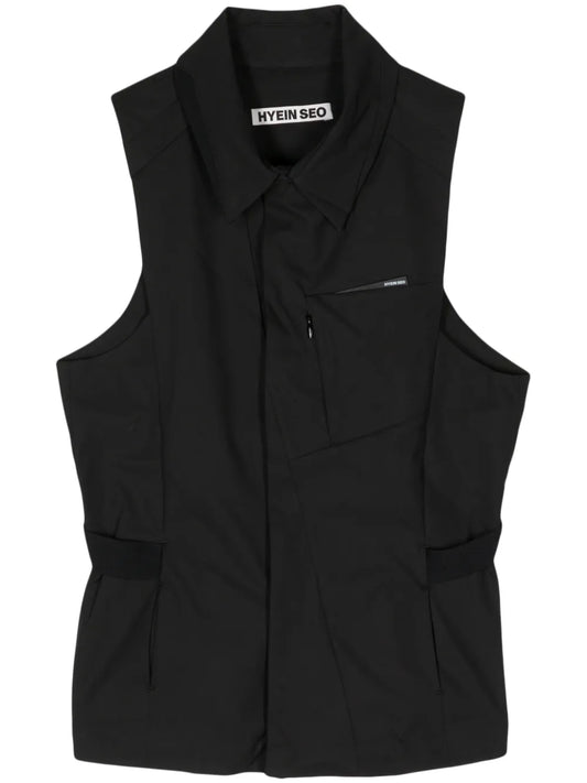 Logo-Print Sleeveless Shirt