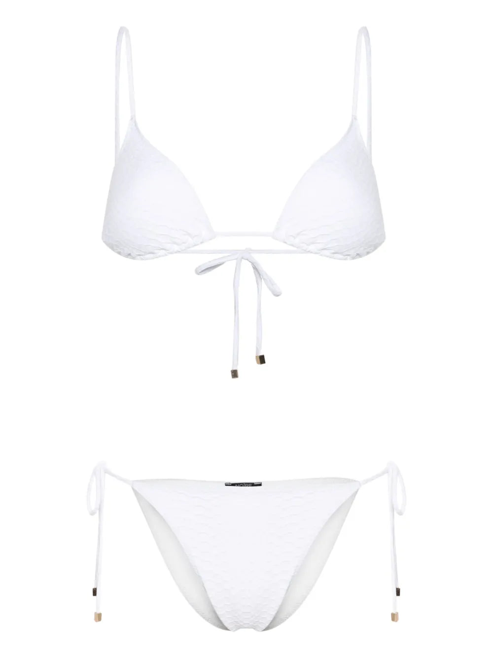 Nikki Snakeskin-Effect Bikini Set