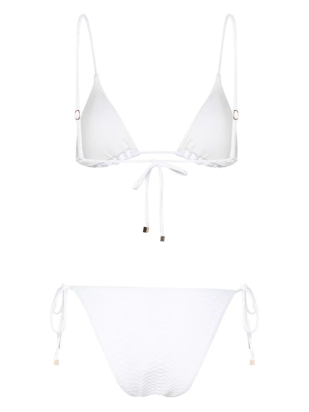 Nikki Snakeskin-Effect Bikini Set