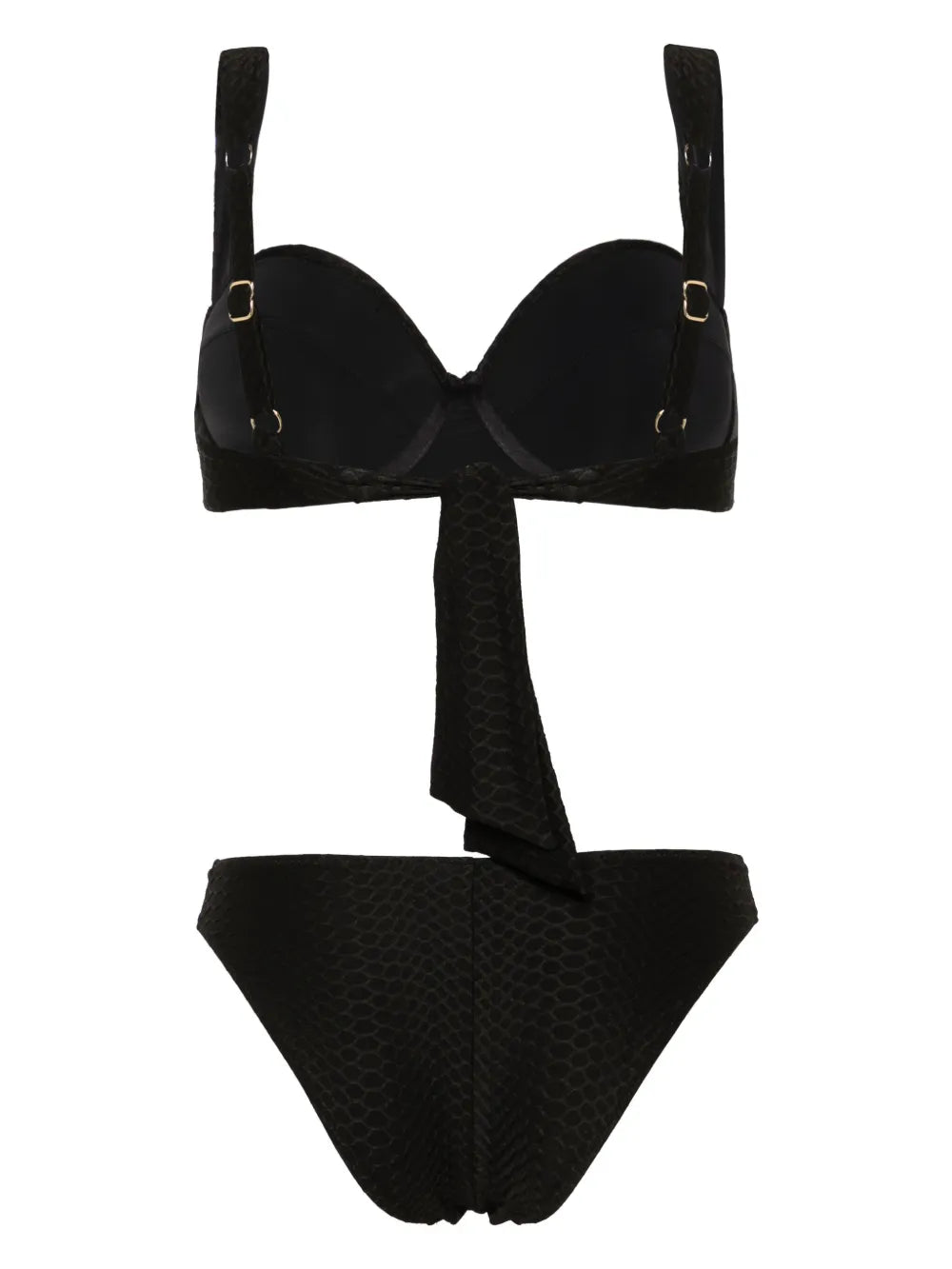 Nikki Snakeskin-Effect Bikini Set