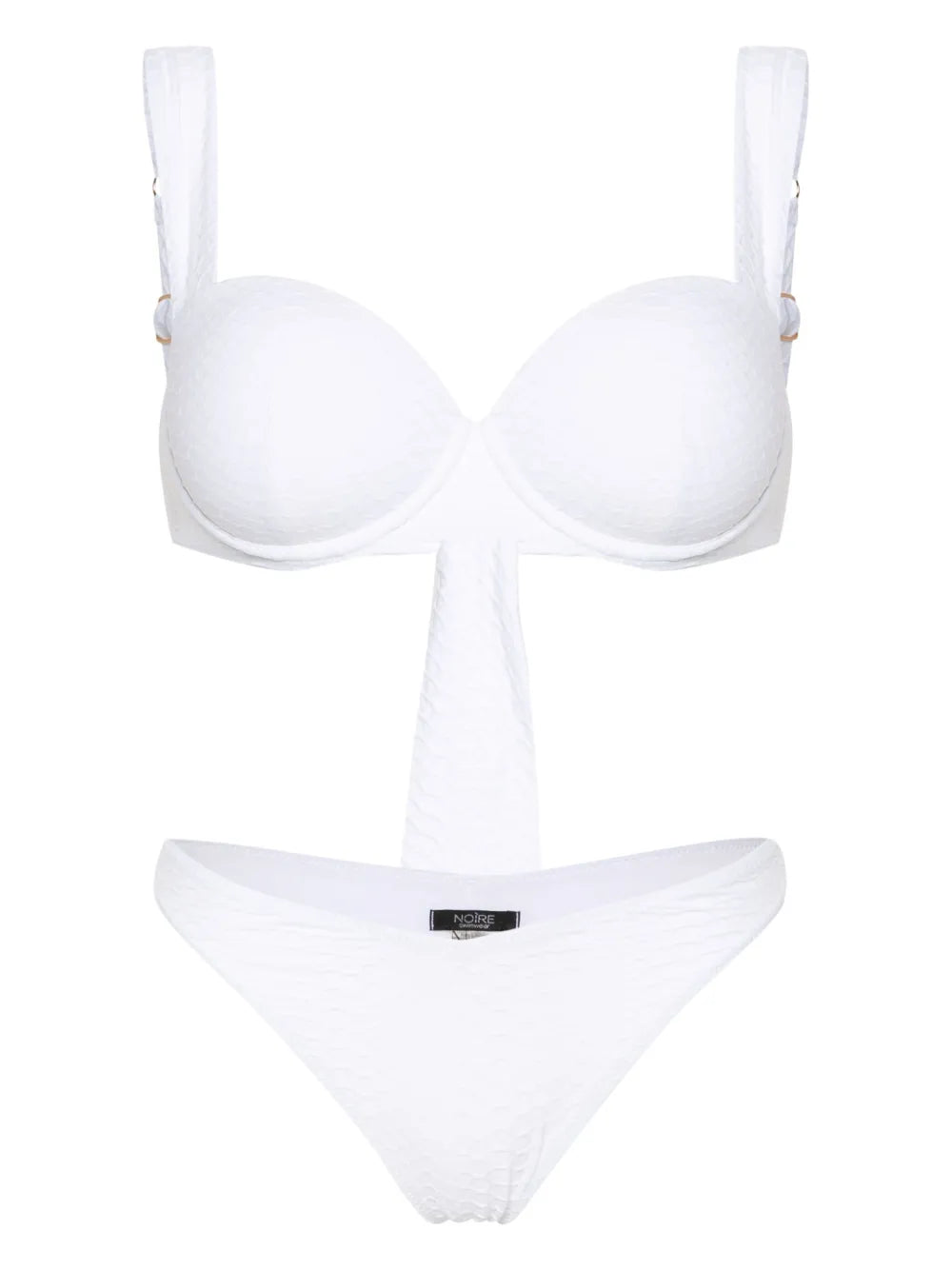 Nikki Snakeskin-Effect Bikini Set