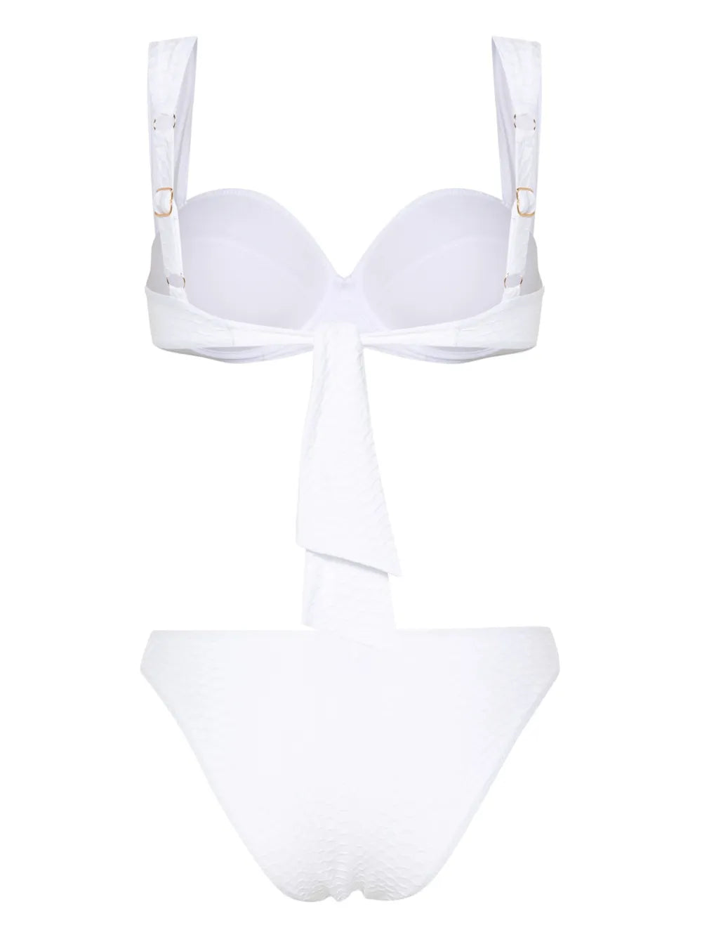 Nikki Snakeskin-Effect Bikini Set