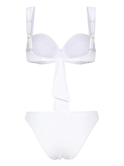 Nikki Snakeskin-Effect Bikini Set