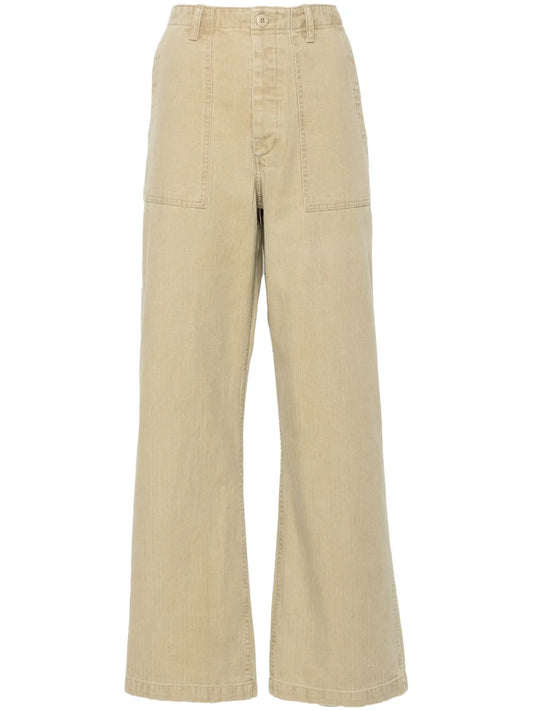 Wide-Leg Utility Trousers