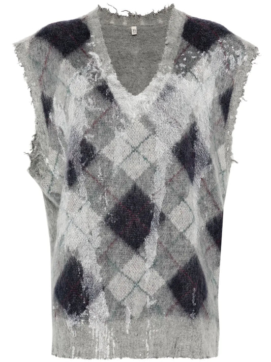 Argyle-Knit Vest